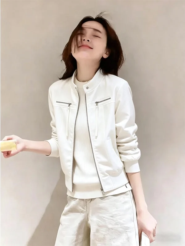 Spring 2026 Cool Short Stand Collar Jacket Women's Hong Kong Style Fashionable Youthful Atmosphere Motorcycle Clothes
Spring 2026 Cool Short Stand Collar Jacket Women's Hong Kong Style Fashionable Youthful Atmosphere Motorcycle Clothes