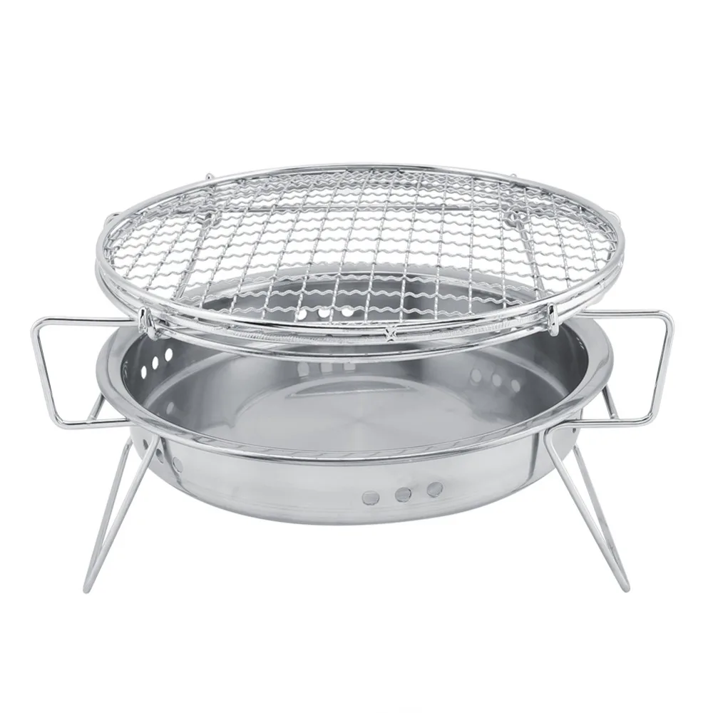 Quick Setup Foldable BBQ Grill Round Silver Portable Grill Rack Charcoal Easy Storage Camping Grill Patio Party Travel Use
Quick Setup Foldable BBQ Grill Round Silver Portable Grill Rack Charcoal Easy Storage Camping Grill Patio Party Travel Use