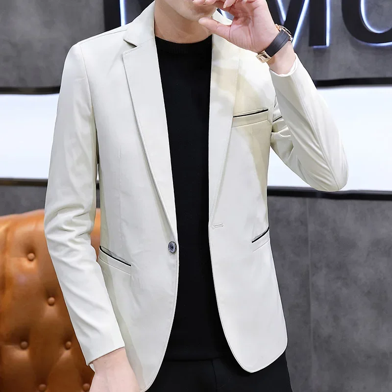 HOO 2023 Men's Autumn Casual Handsome Slim blazer outside Youth Color Matching blazer
HOO 2023 Men's Autumn Casual Handsome Slim blazer outside Youth Color Matching blazer