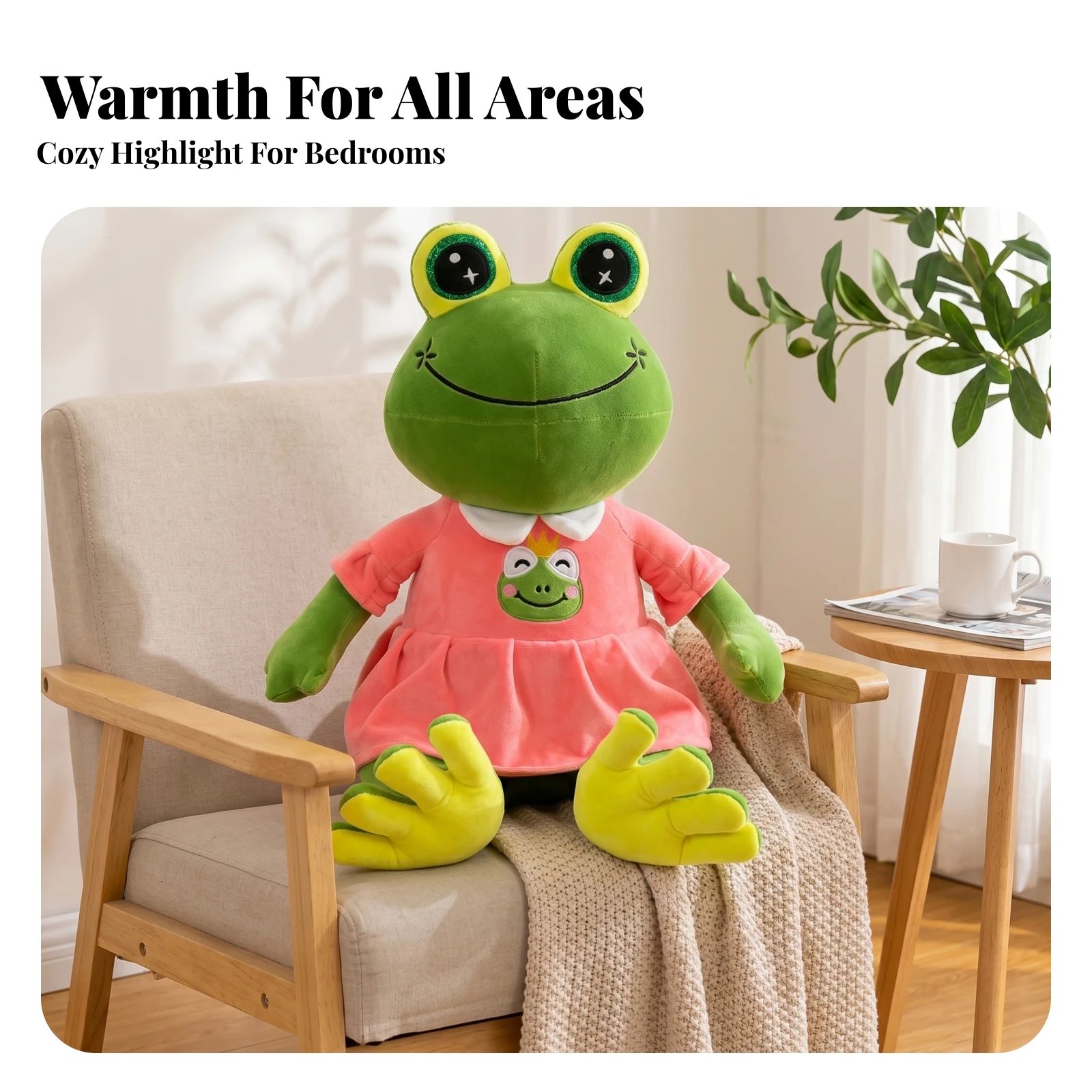 Stuffed Frog Doll Embroidered Face Frog Stuffed Doll Plaything Soft Material Seated Pose
Stuffed Frog Doll Embroidered Face Frog Stuffed Doll Plaything Soft Material Seated Pose