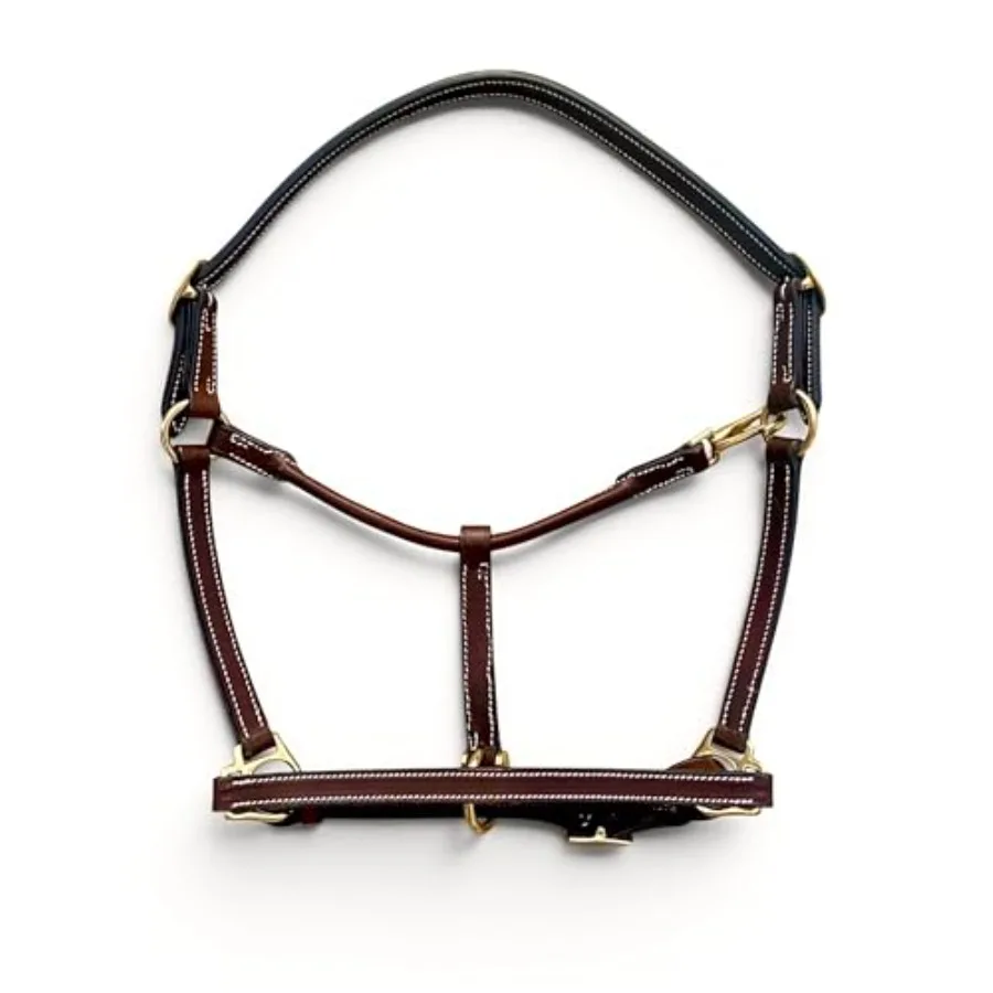 Everyday Turnout Halter for Horses: Handmade 3/4 Wide Vegetable-Tanned Leather Solid Brass Hardware Hand Machine Stitched Natur
Everyday Turnout Halter for Horses: Handmade 3/4 Wide Vegetable-Tanned Leather Solid Brass Hardware Hand Machine Stitched Natur