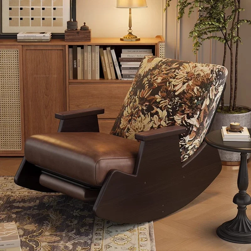High Back Recliner Lazy Sofa American Rocking Balcony Solid Wood Lazy Sofa Single Designer Divani Soggiorno Room Furniture
High Back Recliner Lazy Sofa American Rocking Balcony Solid Wood Lazy Sofa Single Designer Divani Soggiorno Room Furniture
