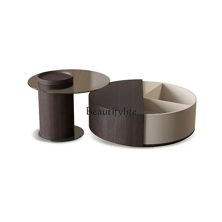 ls 27Nordic smoke color rotating round coffee table tempered glass simple modern coffee table size round table
ls 27Nordic smoke color rotating round coffee table tempered glass simple modern coffee table size round table