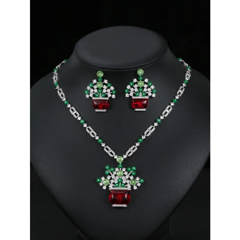 Classic Elegant Camellia Cubic Zirconia Jewelry Set Necklace Earrings Luxury Women Wedding Engagement Evening Party Gift
Classic Elegant Camellia Cubic Zirconia Jewelry Set Necklace Earrings Luxury Women Wedding Engagement Evening Party Gift