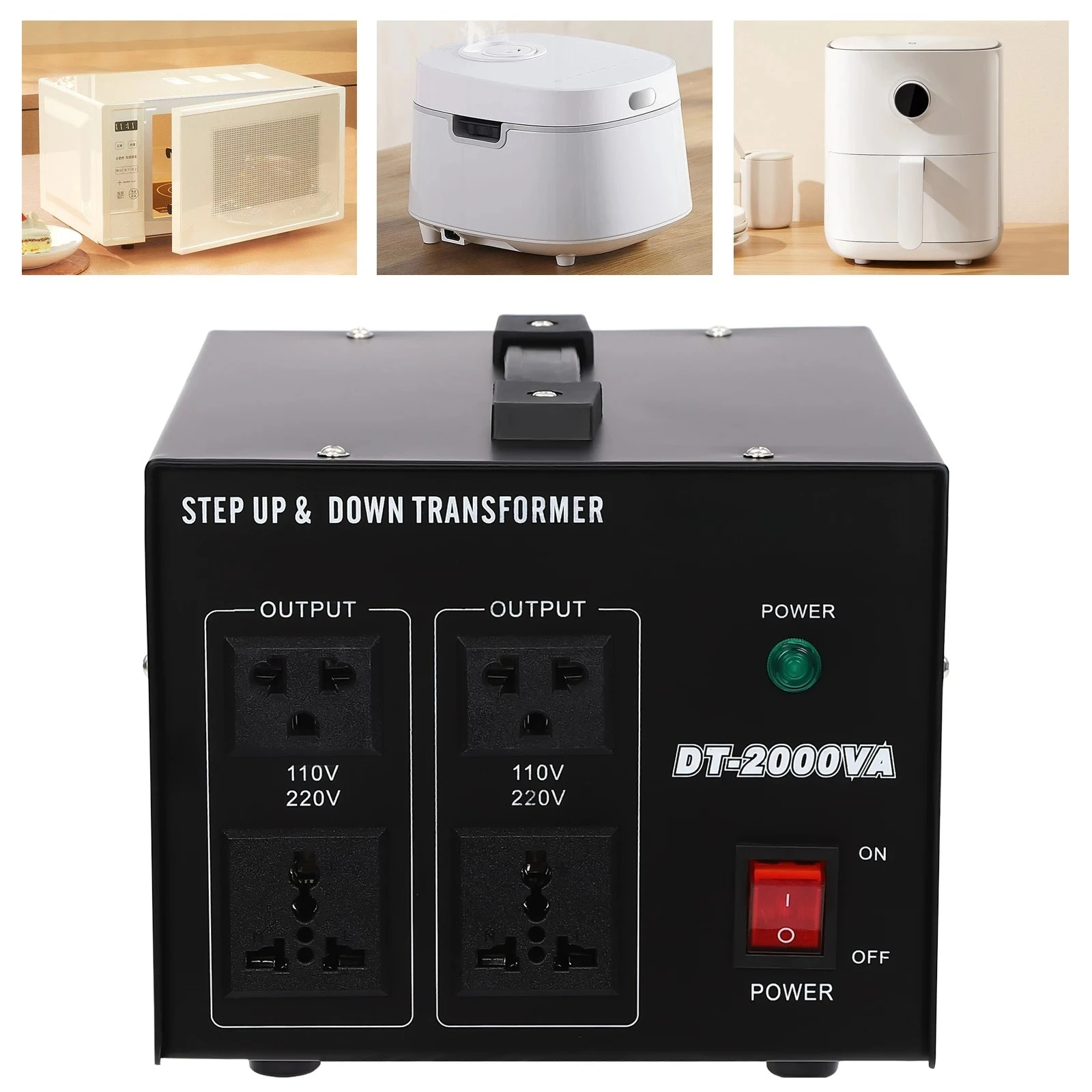1000W-5000W Voltage Transformer Step Up/Down Power Converter 220V to 110V 110V to 220V for Home Appliance
1000W-5000W Voltage Transformer Step Up/Down Power Converter 220V to 110V 110V to 220V for Home Appliance
