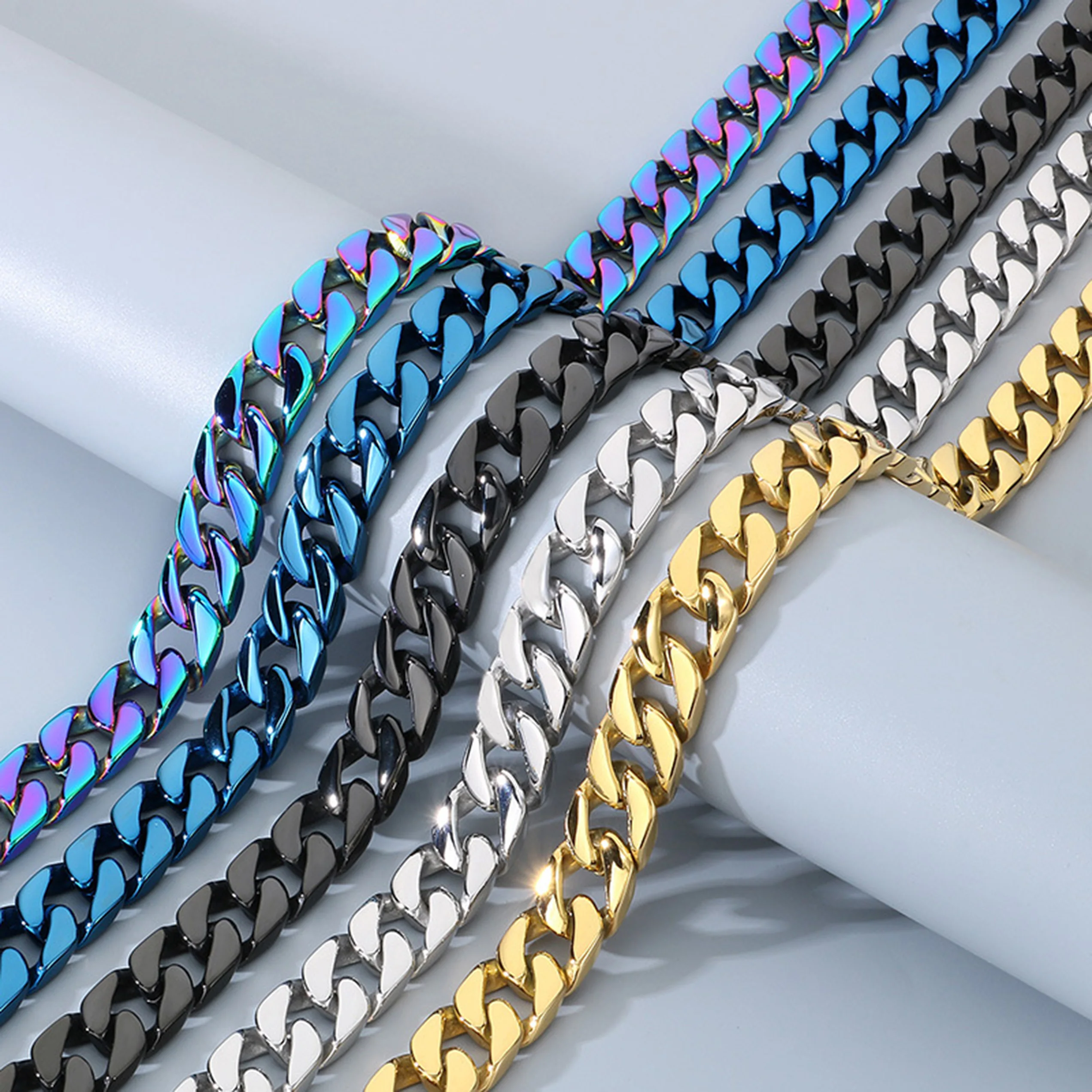 24inch 15mm Multicolor Fashion New Flat Men's Stainless Steel Curb Cuban Chain Necklace
24inch 15mm Multicolor Fashion New Flat Men's Stainless Steel Curb Cuban Chain Necklace