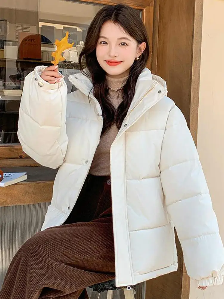 Korean Fashion Winter 2024 New Solid Hooded Down Cotton Jacket Women Single Breasted Zipper Long Sleeve Coat Casual Simple Trend
Korean Fashion Winter 2024 New Solid Hooded Down Cotton Jacket Women Single Breasted Zipper Long Sleeve Coat Casual Simple Trend