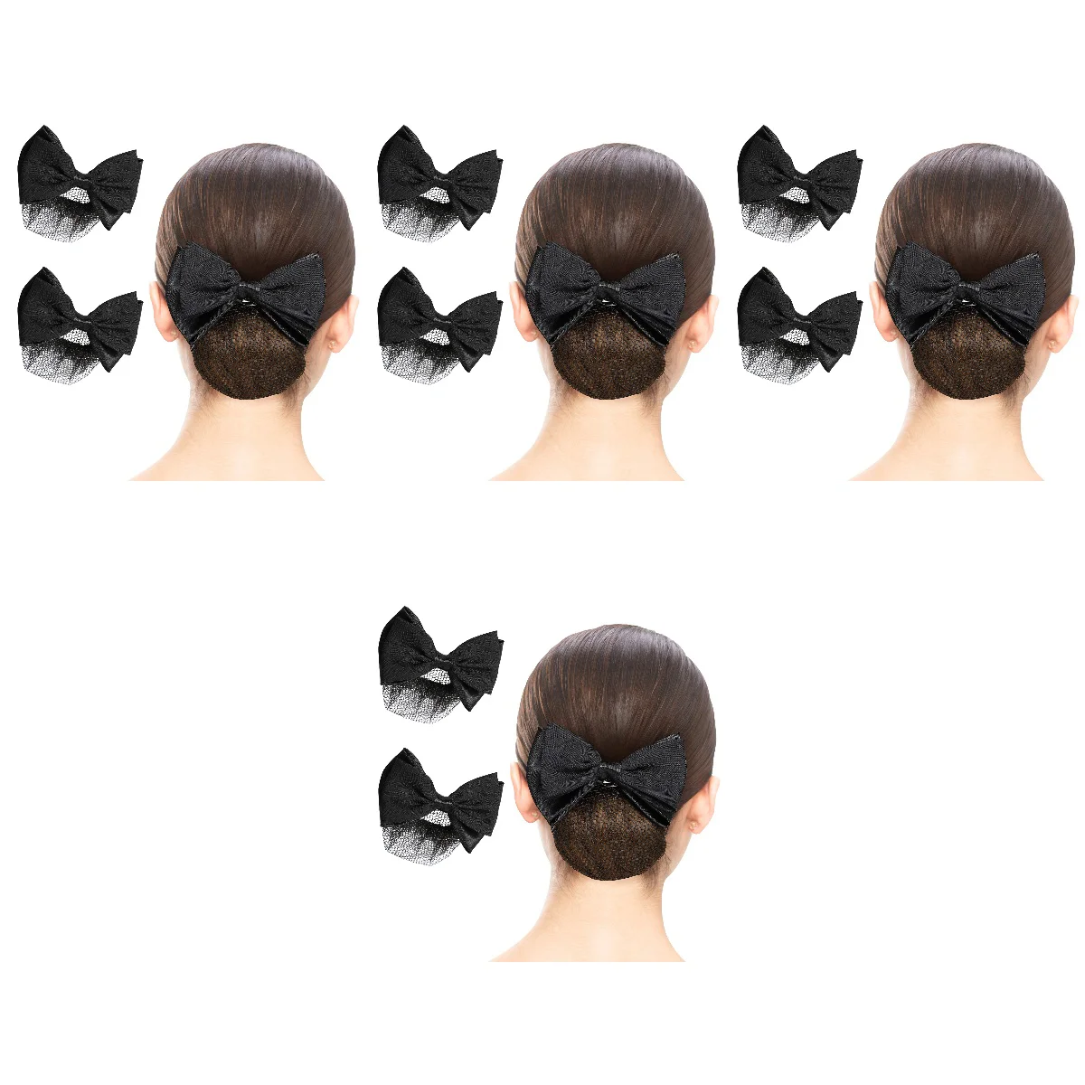 4 Pack Women's Hair Decorations Bows for Snood Net Profession Bun Nets Buns Covers
4 Pack Women's Hair Decorations Bows for Snood Net Profession Bun Nets Buns Covers