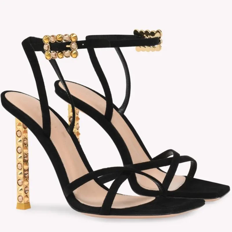 2025 Summer New Square Headed Cross Strap Diamond High Heel Sandals Black Sexy Women's Shoes
2025 Summer New Square Headed Cross Strap Diamond High Heel Sandals Black Sexy Women's Shoes