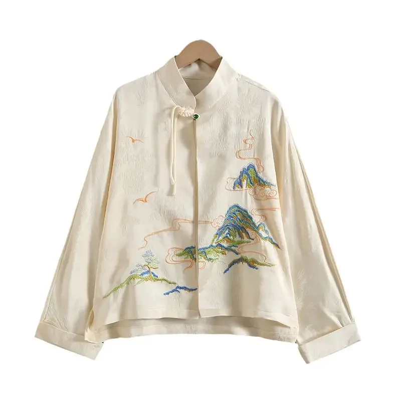 Autumn New Retro Chinese Style Embroidery Tang Suit Top Elegant Stand Collar Top Casual Daily Lady Women Tangsuits
Autumn New Retro Chinese Style Embroidery Tang Suit Top Elegant Stand Collar Top Casual Daily Lady Women Tangsuits