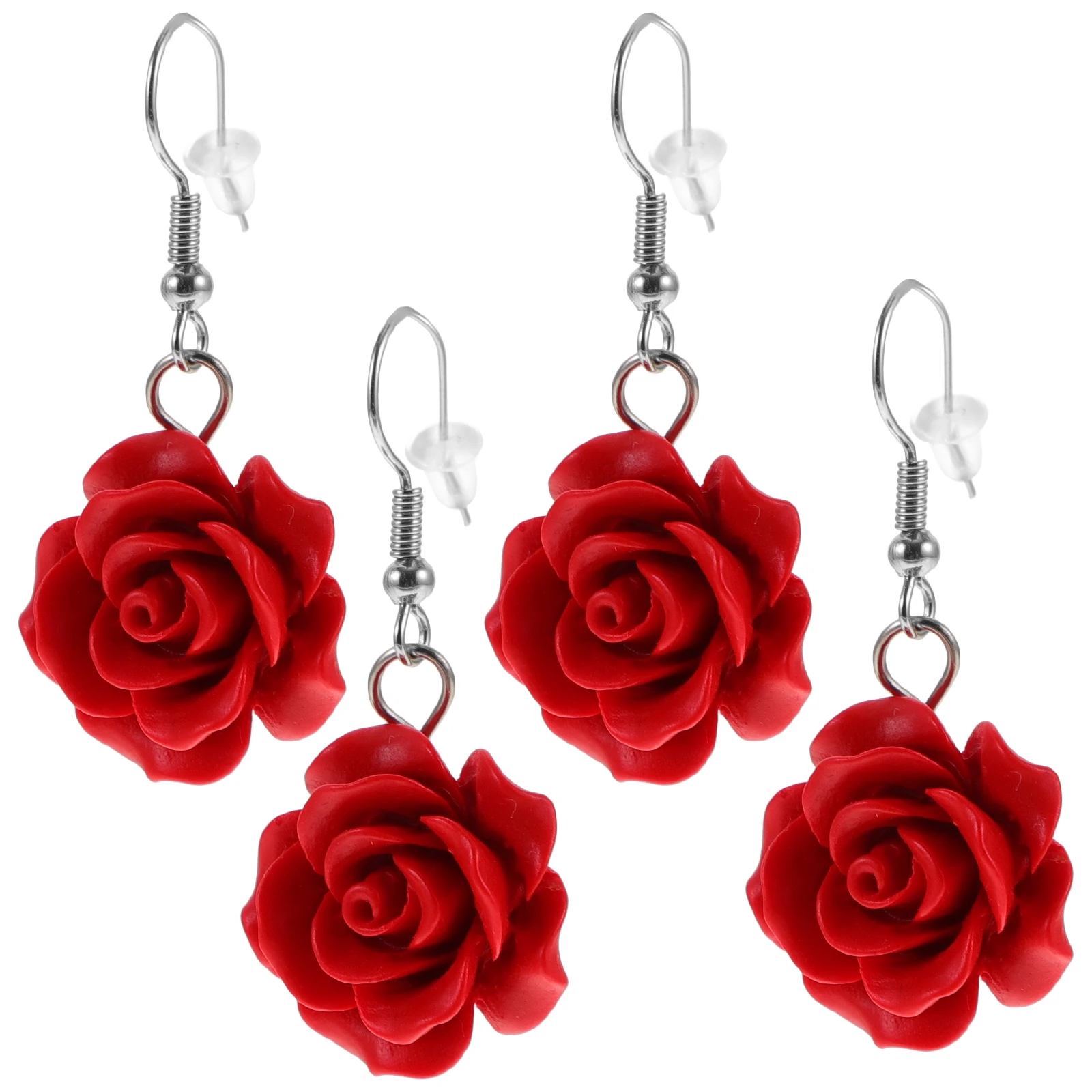 2 Pairs Dangle Flower Red Wedding Jewelry for Women Trendy Rose Jewelry Drop Earrings Trendy Hook Earrings
2 Pairs Dangle Flower Red Wedding Jewelry for Women Trendy Rose Jewelry Drop Earrings Trendy Hook Earrings