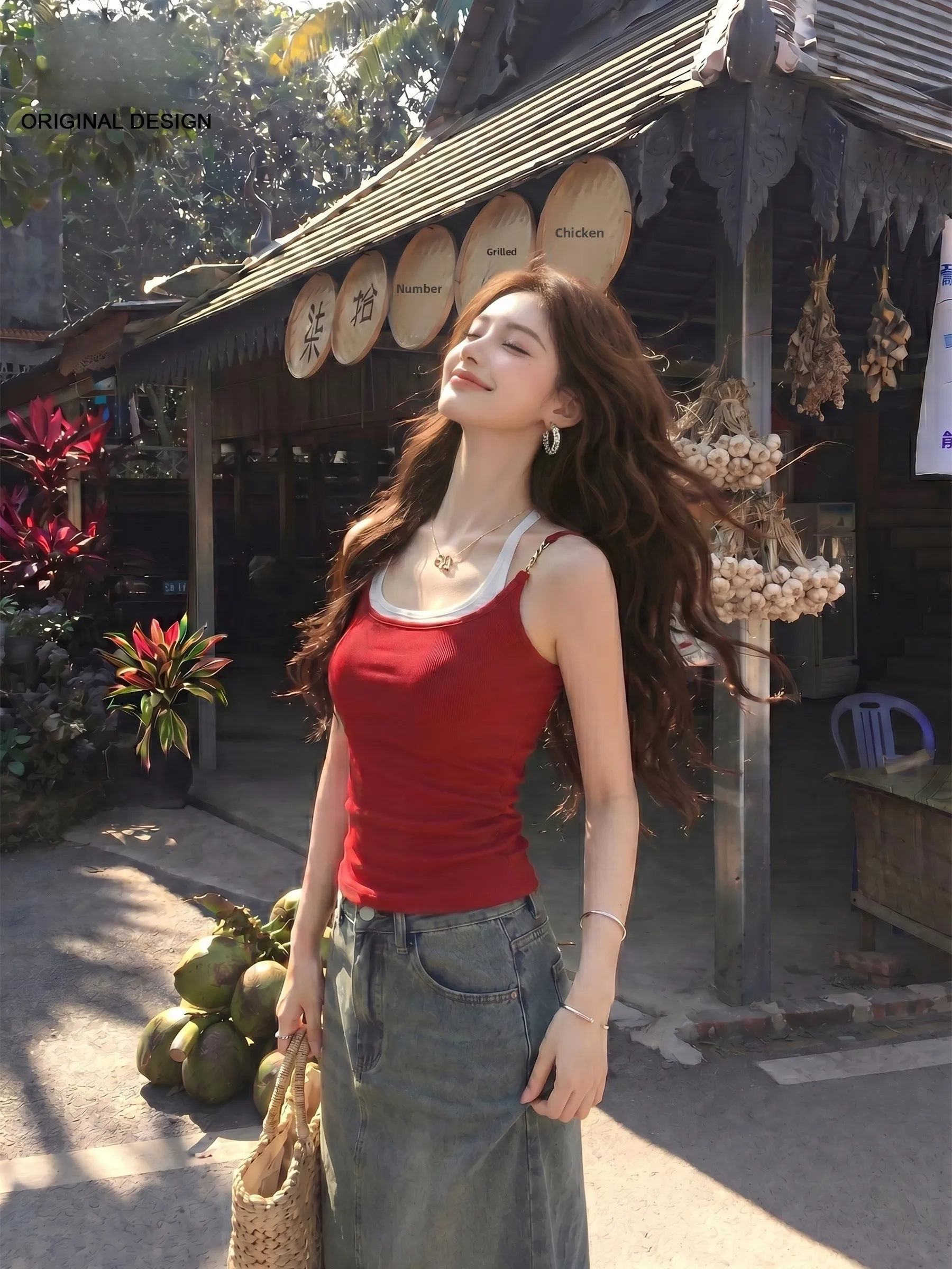 Red Slimming Strap Vest Women's Fashion Summer Hot Girl Top Pure Desire Style Single Piece U-neck Sleeveless Vest
Red Slimming Strap Vest Women's Fashion Summer Hot Girl Top Pure Desire Style Single Piece U-neck Sleeveless Vest