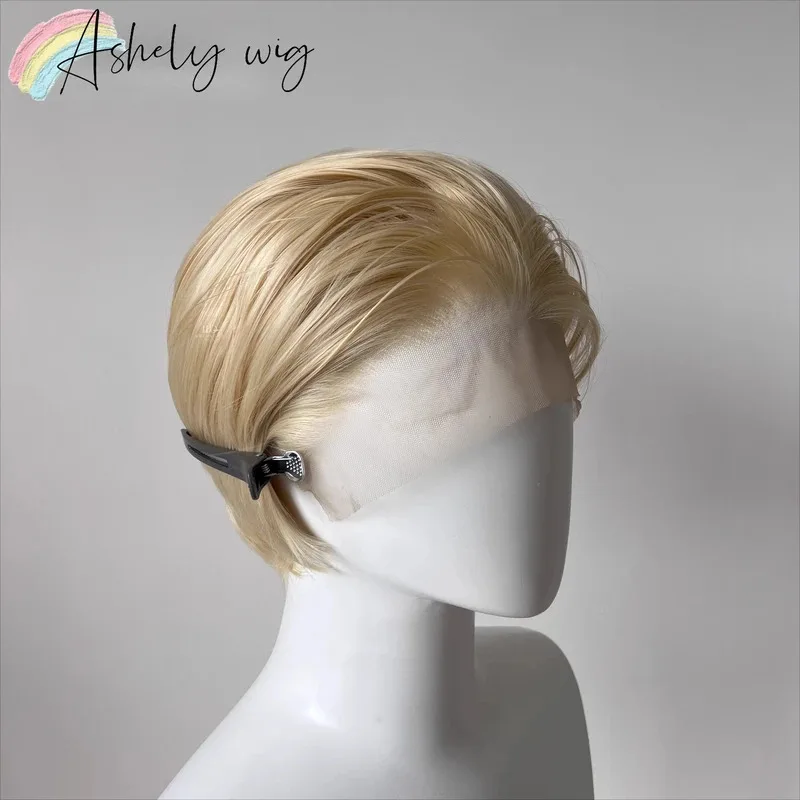 Ashely Blonde Wig Short 13*4 Lace Front Wig for Man Cosplay Wig Nature Hairline High Temperature Fibers Synthetic Lace Wigs
Ashely Blonde Wig Short 13*4 Lace Front Wig for Man Cosplay Wig Nature Hairline High Temperature Fibers Synthetic Lace Wigs