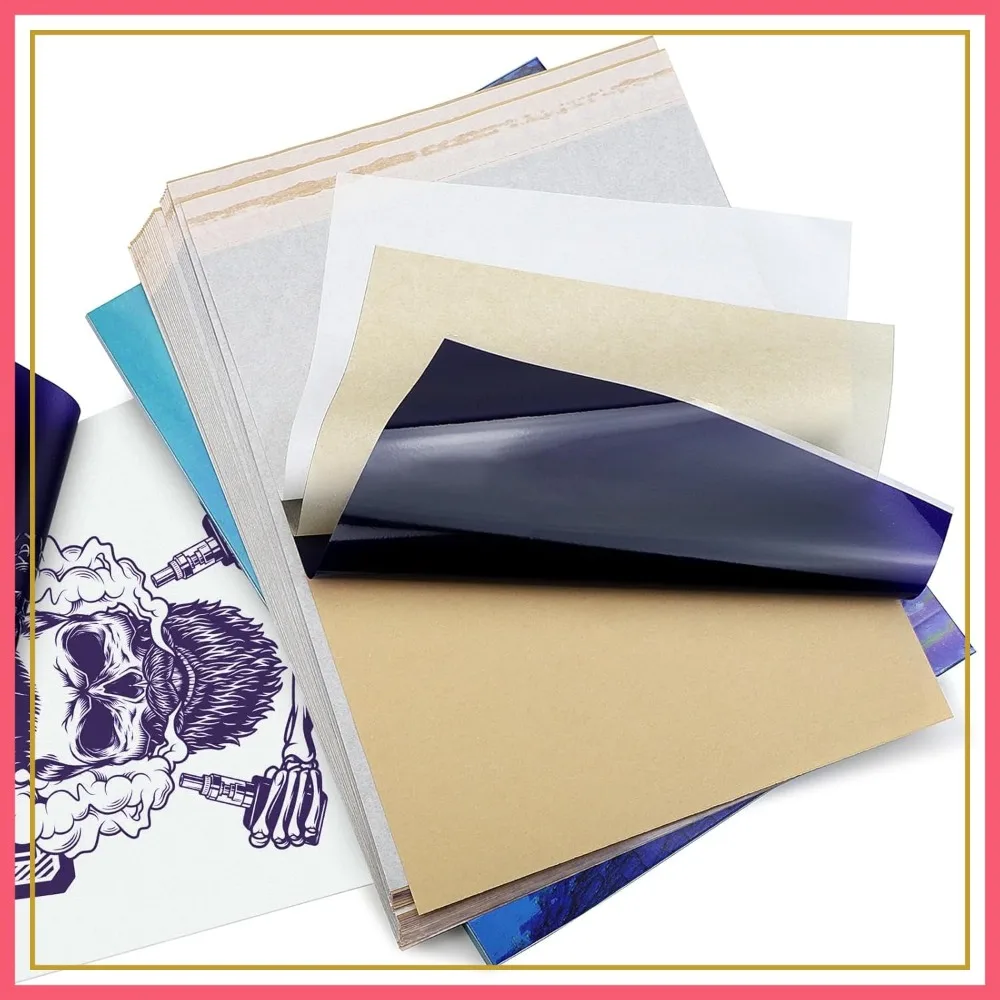 Upgraded Tattoo Transfer Paper, 100 Sheets A4 Size 4-Layer Thermal Stencil Paper for Tattooing with Easy-Tear Perforation
Upgraded Tattoo Transfer Paper, 100 Sheets A4 Size 4-Layer Thermal Stencil Paper for Tattooing with Easy-Tear Perforation