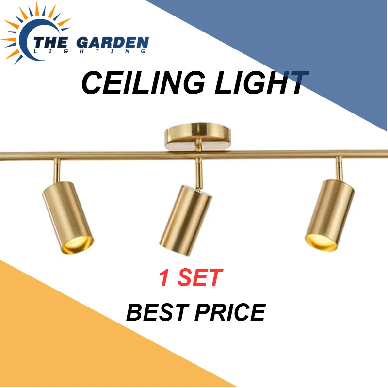 Lighting Adjustable Track Lighting Fixture Brushed Brass Flush Mount Ceiling Light Fixture for Kitchen Dining Room Spotlight
Lighting Adjustable Track Lighting Fixture Brushed Brass Flush Mount Ceiling Light Fixture for Kitchen Dining Room Spotlight