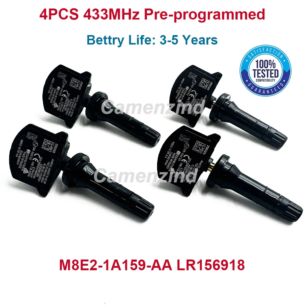 4PCS 433MHz TPMS Tire Pressure Sensor OEM M8E2-1A159-AA M8E21A159AA LR156918 For 2020-2023 Land Rover L663 L460 L461 L560 L551
4PCS 433MHz TPMS Tire Pressure Sensor OEM M8E2-1A159-AA M8E21A159AA LR156918 For 2020-2023 Land Rover L663 L460 L461 L560 L551