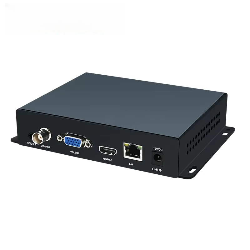 H.265/H.264 Video Decoder 4K Support RTMP Server CVBS VGA IP Camera Decoder