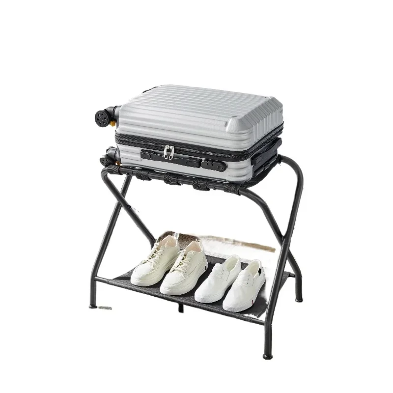 Durable Steel Luggage Holder Luggage Foldable Hotel Luggage Rack with Lower Storage Rack
Durable Steel Luggage Holder Luggage Foldable Hotel Luggage Rack with Lower Storage Rack