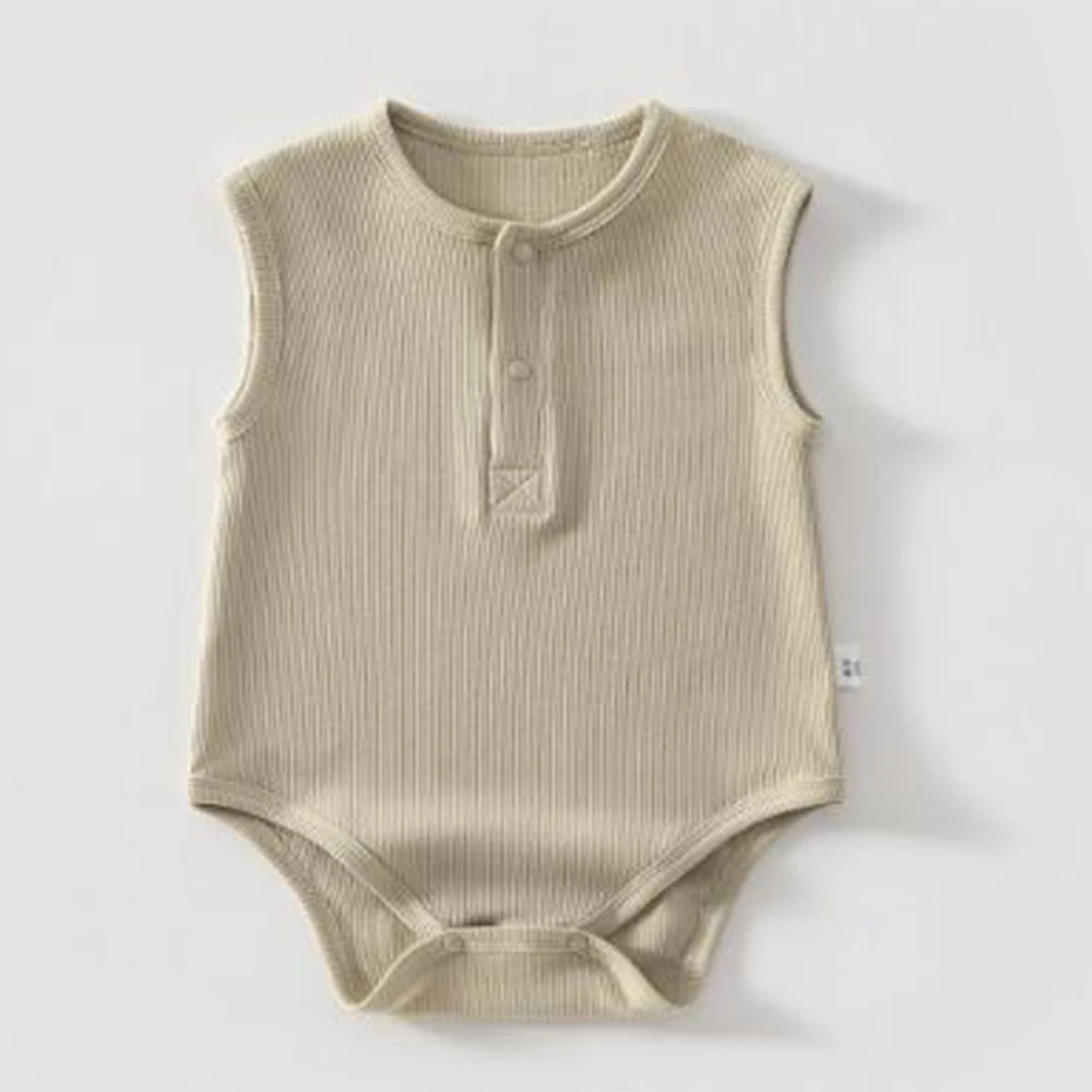 Newborn Baby Sleeveless Bodysuit Solid Color Summer Soft Lightweight Ribbed Infant Romper Unisex Baby Clothes For Boys Girls
Newborn Baby Sleeveless Bodysuit Solid Color Summer Soft Lightweight Ribbed Infant Romper Unisex Baby Clothes For Boys Girls
