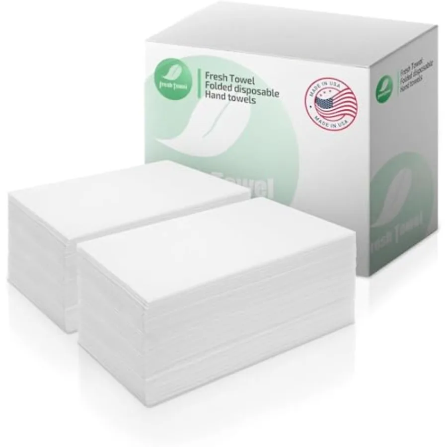 Fresh Towel Folded Disposable Hand Towels for Bathroom Single-Use Hand Paper Towels for Bathroom Guests, 1/6 Folded Soft and Ab
Fresh Towel Folded Disposable Hand Towels for Bathroom Single-Use Hand Paper Towels for Bathroom Guests, 1/6 Folded Soft and Ab