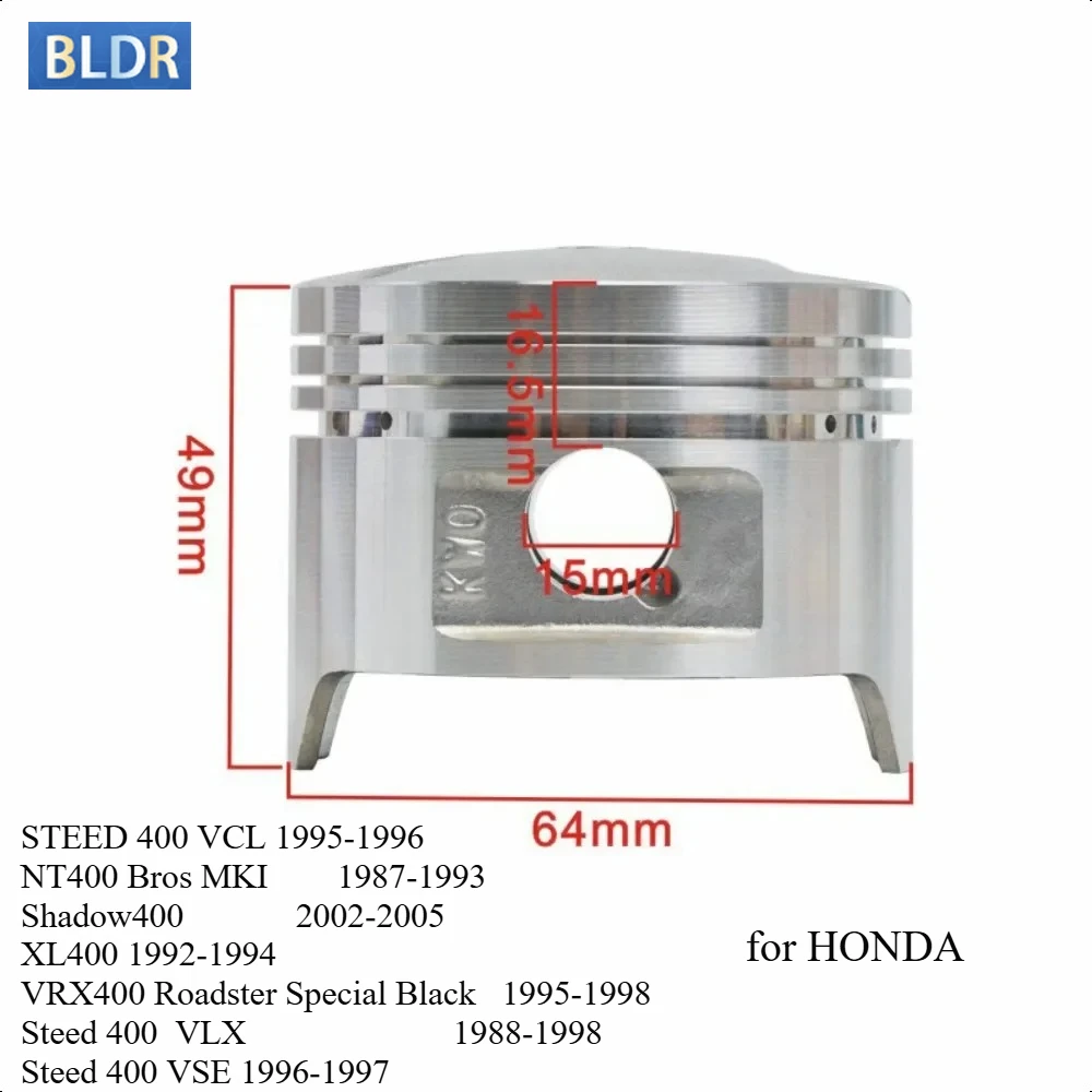 64mm 64.25mm Engine Piston Ring Kit For Honda STEED 400 VCL VLX VSE NT400 Bros MKI Shadow 2002-2005 VRX400 Roadster400
64mm 64.25mm Engine Piston Ring Kit For Honda STEED 400 VCL VLX VSE NT400 Bros MKI Shadow 2002-2005 VRX400 Roadster400