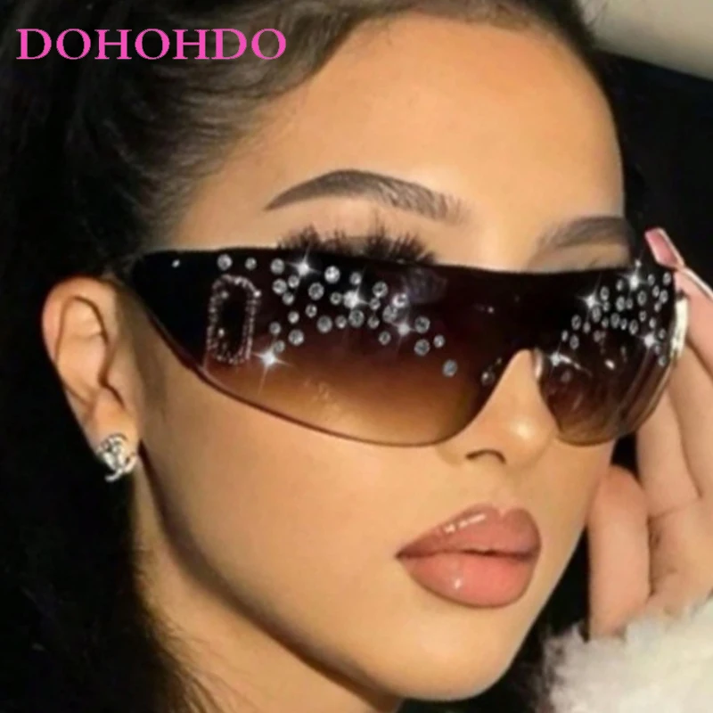 Luxury Brand Designer Y2K Rimless One Piece Women Sunglasses New Fashion Punk Men Sunglass Outdoor Driving Eyewear Female UV400
Luxury Brand Designer Y2K Rimless One Piece Women Sunglasses New Fashion Punk Men Sunglass Outdoor Driving Eyewear Female UV400