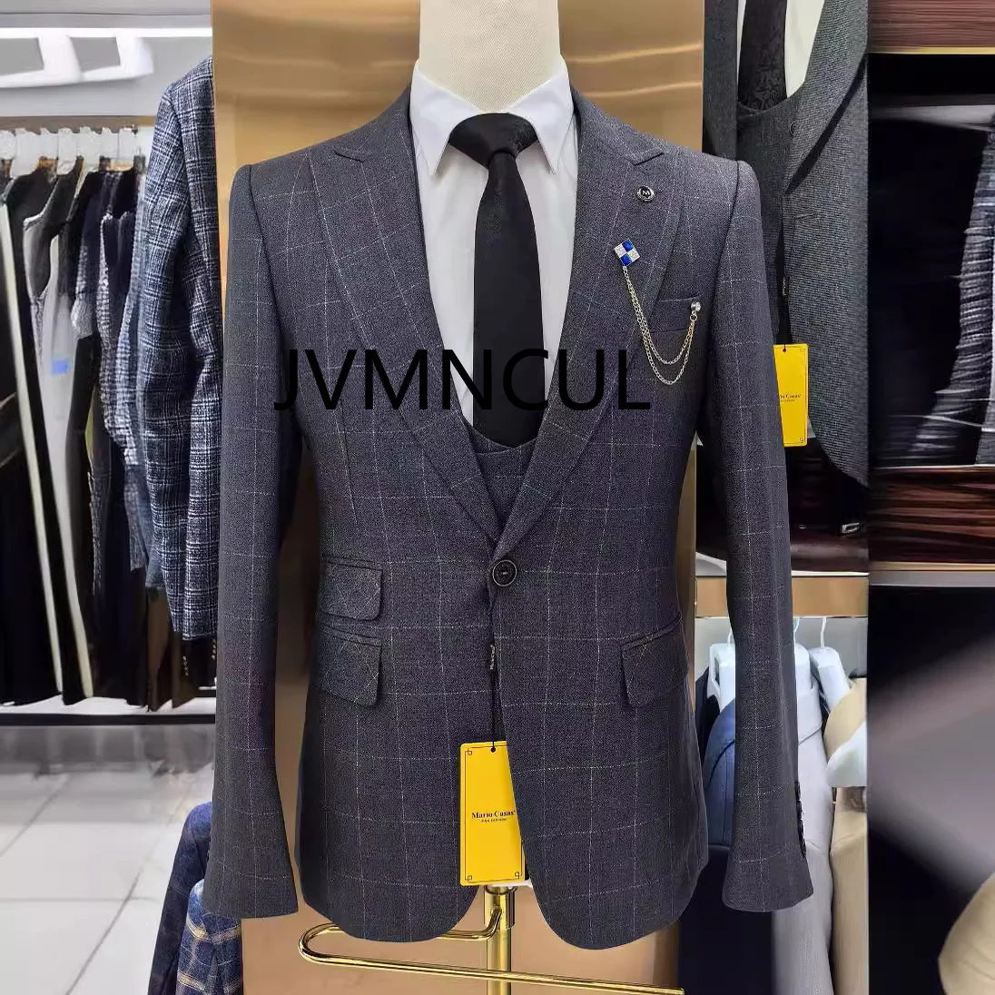 High-End Men's Plaid Wedding Work Casual Host Suit 3-Piece Set in Stock for 2025 Cross-Border Trade
High-End Men's Plaid Wedding Work Casual Host Suit 3-Piece Set in Stock for 2025 Cross-Border Trade