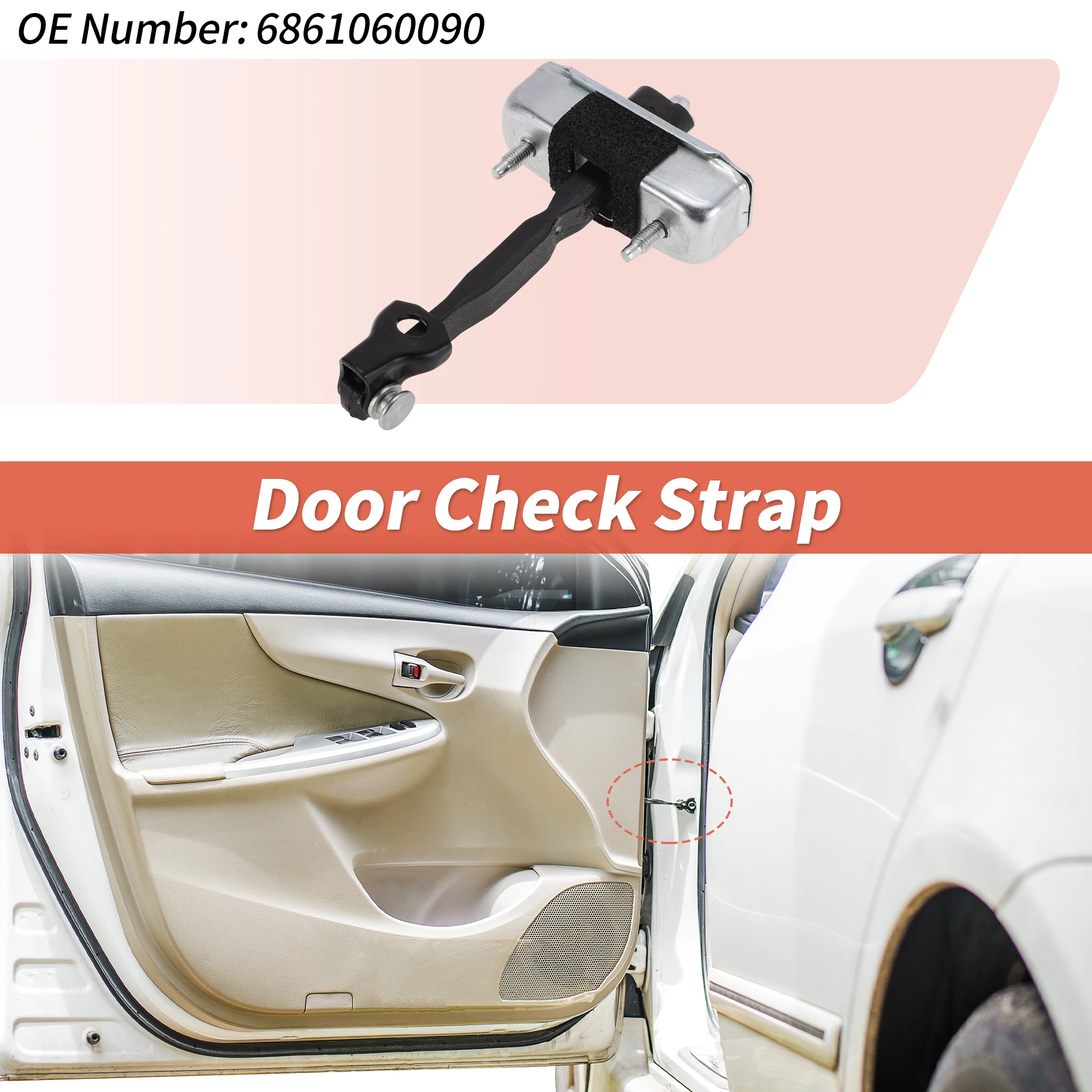 UXCELL No.6861060090 Front Right Door Door Check Strap for Toyota Land Cruiser 02-07
UXCELL No.6861060090 Front Right Door Door Check Strap for Toyota Land Cruiser 02-07