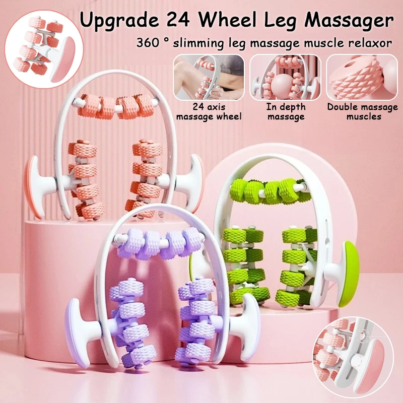 Съемный массажер для ног с 24 колесиками и круговым роликовым механизмом для расслабления мышц и улучшения красоты ног, для похудения ног.
Съемный массажер для ног с 24 колесиками и круговым роликовым механизмом для расслабления мышц и улучшения красоты ног, для похудения ног.