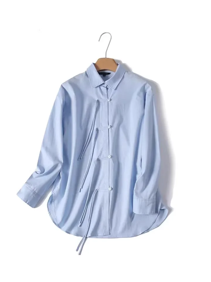 Dave&Di New Women's Clothing New Chinese Style Linen Buckle Long Sleeved Shirt High-end And Loose Fitting Shirt
Dave&Di New Women's Clothing New Chinese Style Linen Buckle Long Sleeved Shirt High-end And Loose Fitting Shirt
