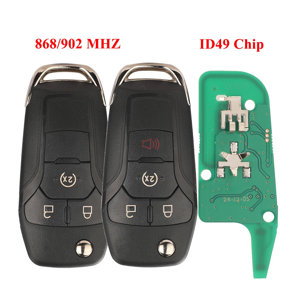 jingyuqin New Remote Car Key Control For Ford Bronco F150 F250 F350 F450 F550 Ranger 868/902Mhz ID49Chip 3/4Buttons
jingyuqin New Remote Car Key Control For Ford Bronco F150 F250 F350 F450 F550 Ranger 868/902Mhz ID49Chip 3/4Buttons
