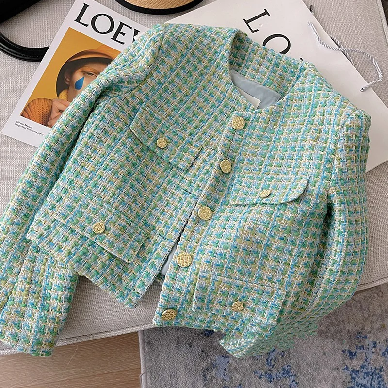 Spring Autumn plaid Chic Elegant Office Woolen Coat Women 2024 New Casual Simple Business Long Sleeve Jacket Female Tops
Spring Autumn plaid Chic Elegant Office Woolen Coat Women 2024 New Casual Simple Business Long Sleeve Jacket Female Tops