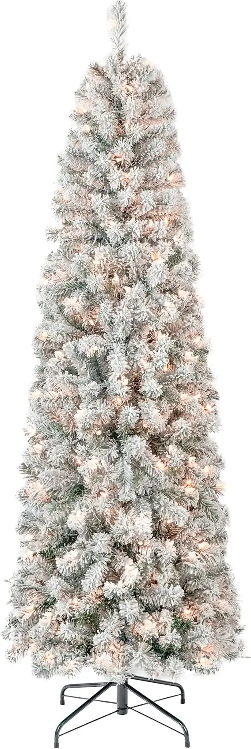 Рождественская елка-карандаш с флокированием, 6,5 футов, 250 прозрачных огней, искусственная рождественская елка с предварительной подсветкой
Рождественская елка-карандаш с флокированием, 6,5 футов, 250 прозрачных огней, искусственная рождественская елка с предварительной подсветкой