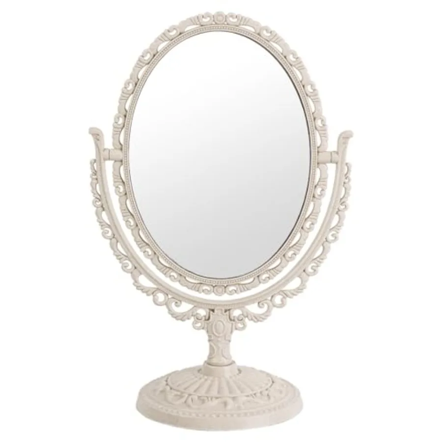 Vintage Vanity Mirror Shabby Chic Decor 360° Rotating Double-Sided Table Makeup Mirror with Stand Bedroom Decoration Perfect fo
Vintage Vanity Mirror Shabby Chic Decor 360° Rotating Double-Sided Table Makeup Mirror with Stand Bedroom Decoration Perfect fo
