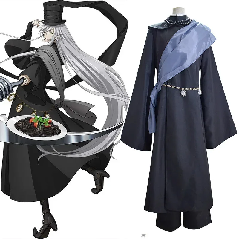 Костюм для косплея Bear's Den Black Butler Kuroshitsuji Undertaker, костюмы для вечеринки на Хэллоуин, полный комплект, шляпа Chai, новинка 2025 г.
Костюм для косплея Bear's Den Black Butler Kuroshitsuji Undertaker, костюмы для вечеринки на Хэллоуин, полный комплект, шляпа Chai, новинка 2025 г.