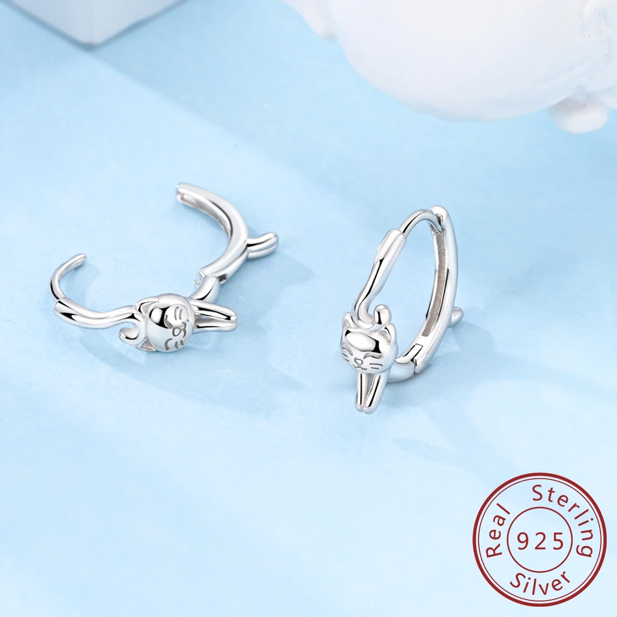 Original 925 Sterling Silver Earrings Cat Vegetarian Silver Hoop Earrings for Girls Women Female Party Fine Earring Jewelry
Original 925 Sterling Silver Earrings Cat Vegetarian Silver Hoop Earrings for Girls Women Female Party Fine Earring Jewelry