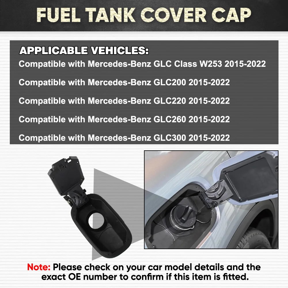 Fuel Tank Filler Cap Cover Assembly For Mercedes-Benz GLC Class W253 GLC200 GLC220 GLC260 GLC300 2015-2022 2536305902,2536309900
Fuel Tank Filler Cap Cover Assembly For Mercedes-Benz GLC Class W253 GLC200 GLC220 GLC260 GLC300 2015-2022 2536305902,2536309900