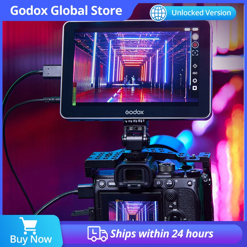 Godox GM7S 4K HDMI 7 inch Ultra Bright Camera DSLR Monitor 3D LUT Touch Screen IPS FHD 1920x1080 Video Live Display
Godox GM7S 4K HDMI 7 inch Ultra Bright Camera DSLR Monitor 3D LUT Touch Screen IPS FHD 1920x1080 Video Live Display