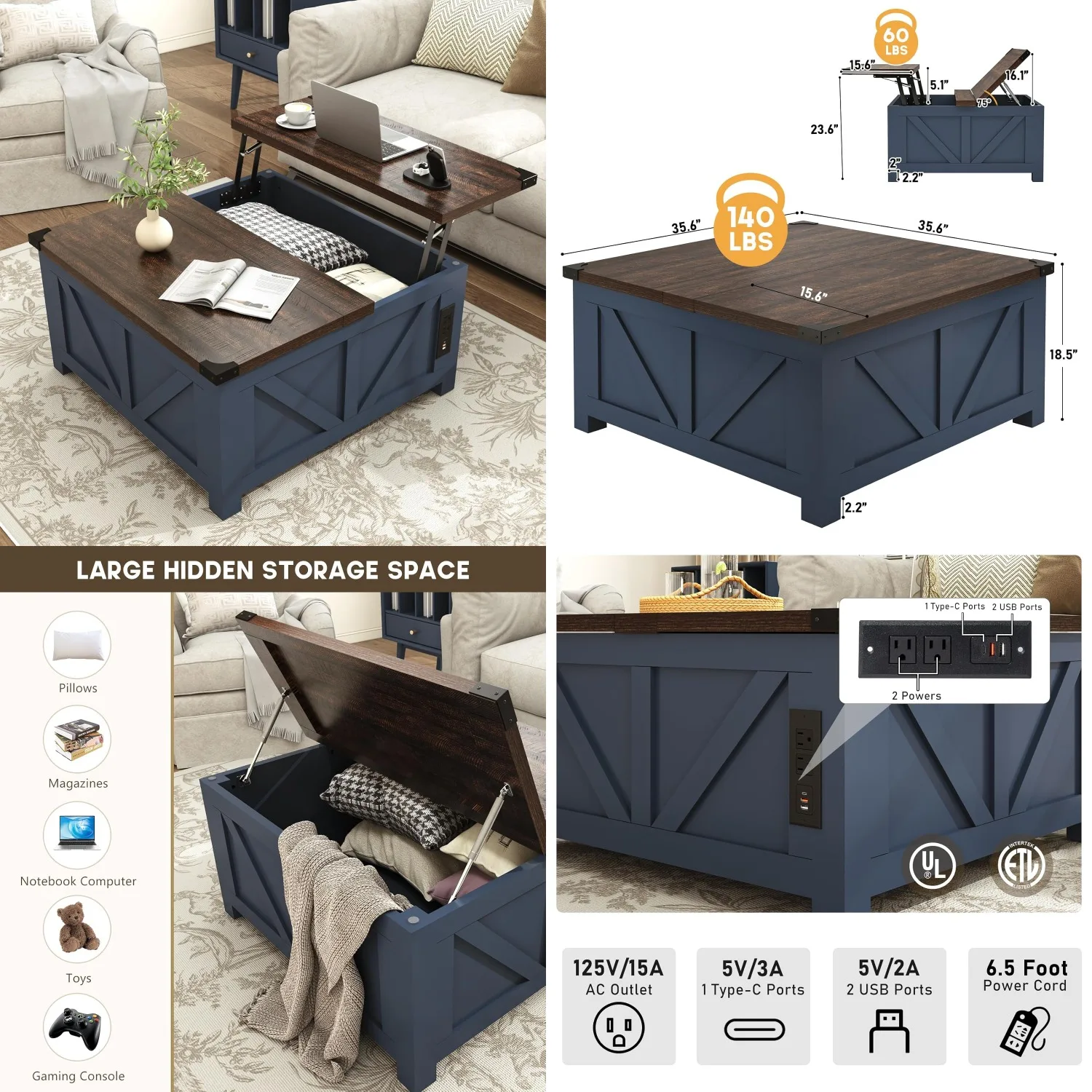 Lift Top Coffee Table Wood Storage Charging Station USB Port Hidden Compartment Living Room Bedroom Office 42in Customized
Lift Top Coffee Table Wood Storage Charging Station USB Port Hidden Compartment Living Room Bedroom Office 42in Customized