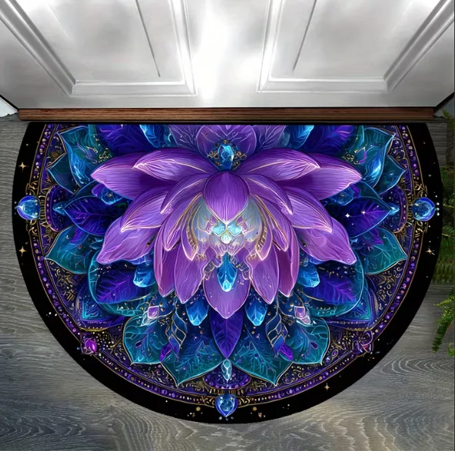 Purple Lotus Flower Door Mat Boho Mandala Half Round Rug Non Slip Entrance Carpet Bathroom Kitchen Floor Mat Home Decor Doormat
Purple Lotus Flower Door Mat Boho Mandala Half Round Rug Non Slip Entrance Carpet Bathroom Kitchen Floor Mat Home Decor Doormat