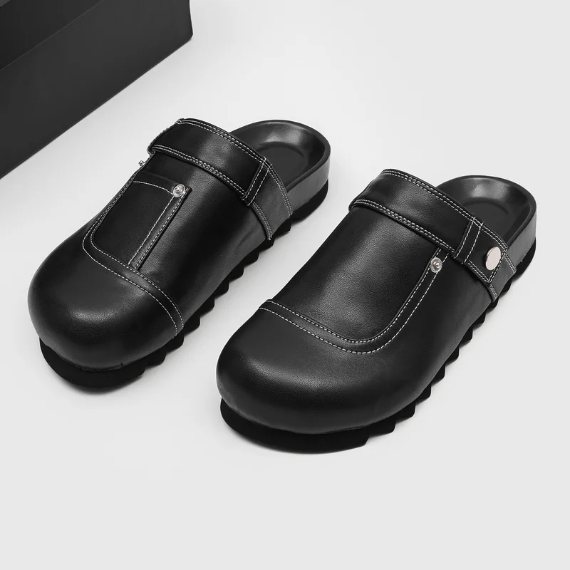 Retro Men Thick-soled Slippers Men Flat Lightweight Sandals with Anti-slip Serrated Soles Suitable Outdoor Casual Shoes Daily We
Retro Men Thick-soled Slippers Men Flat Lightweight Sandals with Anti-slip Serrated Soles Suitable Outdoor Casual Shoes Daily We