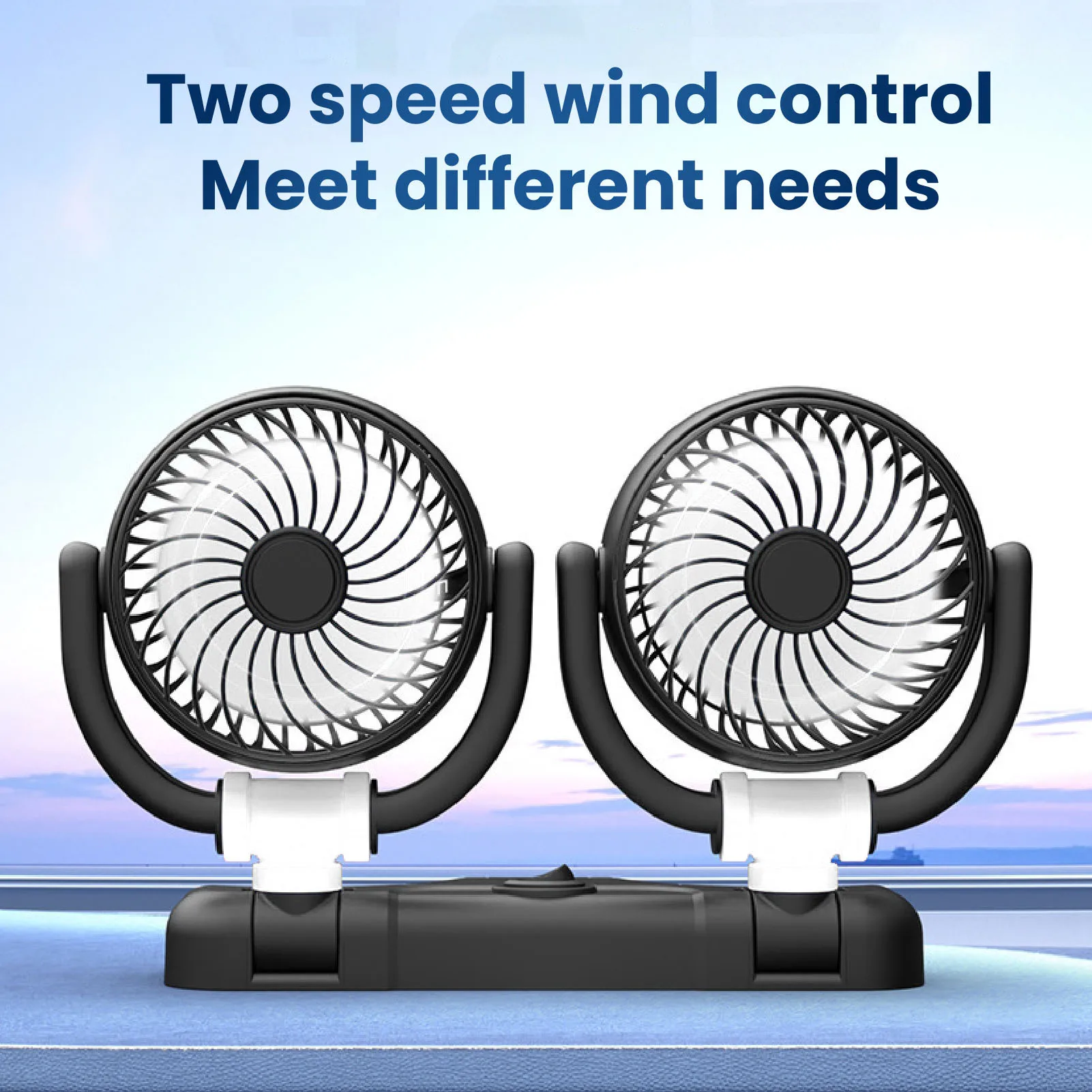 Foldable USB 5V Vehicle Fan - Dual Head 360° Rotation 2 Speeds Silent Dashboard Fan
Foldable USB 5V Vehicle Fan - Dual Head 360° Rotation 2 Speeds Silent Dashboard Fan