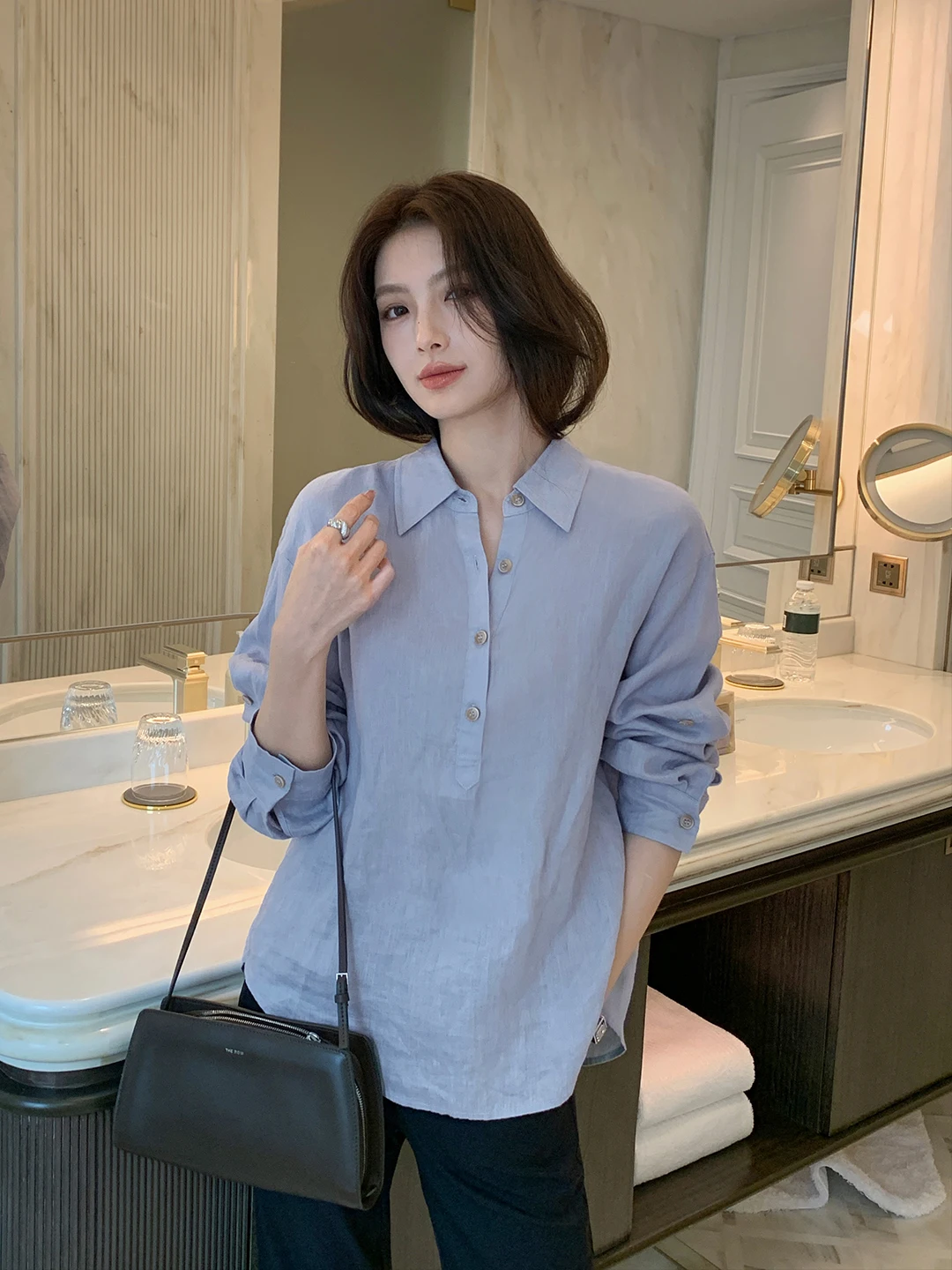 Maven Lin Linen Lightweight Collared irt Women's Loose Simple Commute irt Casual Sle Long Sve Breathable Spring Faion
Maven Lin Linen Lightweight Collared irt Women's Loose Simple Commute irt Casual Sle Long Sve Breathable Spring Faion