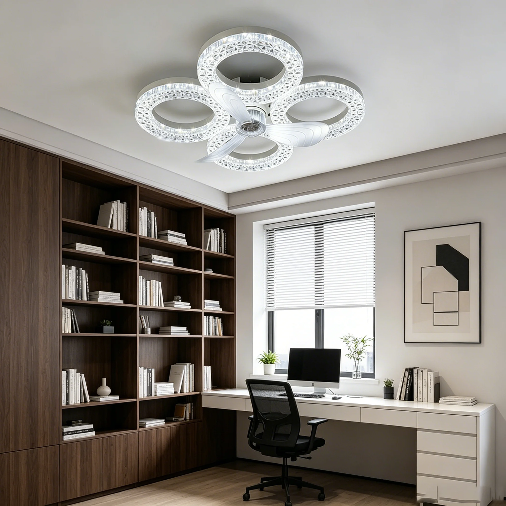 Dual Base Ceiling Fan Light E27 Stepless Dimmable 3 Speeds Timer Remote LED Lamp for Living Room Bedroom Kitchen Hall and Decor
Dual Base Ceiling Fan Light E27 Stepless Dimmable 3 Speeds Timer Remote LED Lamp for Living Room Bedroom Kitchen Hall and Decor