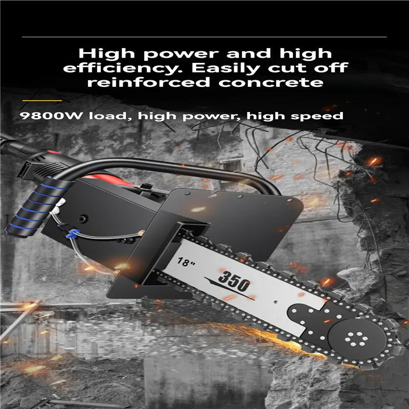 Concrete Chain Saw 350mm 480mm Electric Hand Saw for Stone Cement Granite Reinforced Concrete Wall Cutting Machine
Concrete Chain Saw 350mm 480mm Electric Hand Saw for Stone Cement Granite Reinforced Concrete Wall Cutting Machine