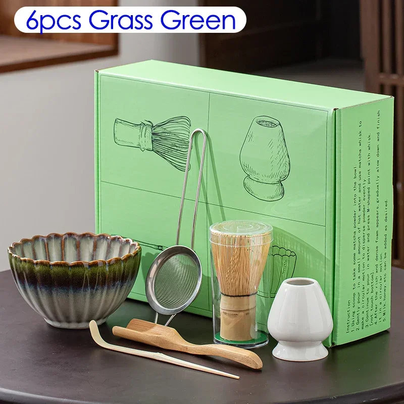 6PCS/Box Pack Japanese Matcha Tea-Making Tool Set Bamboo Whisk Teaspoon Tea Set for DIY Making Accessories Indoor Beverage Shop
6PCS/Box Pack Japanese Matcha Tea-Making Tool Set Bamboo Whisk Teaspoon Tea Set for DIY Making Accessories Indoor Beverage Shop