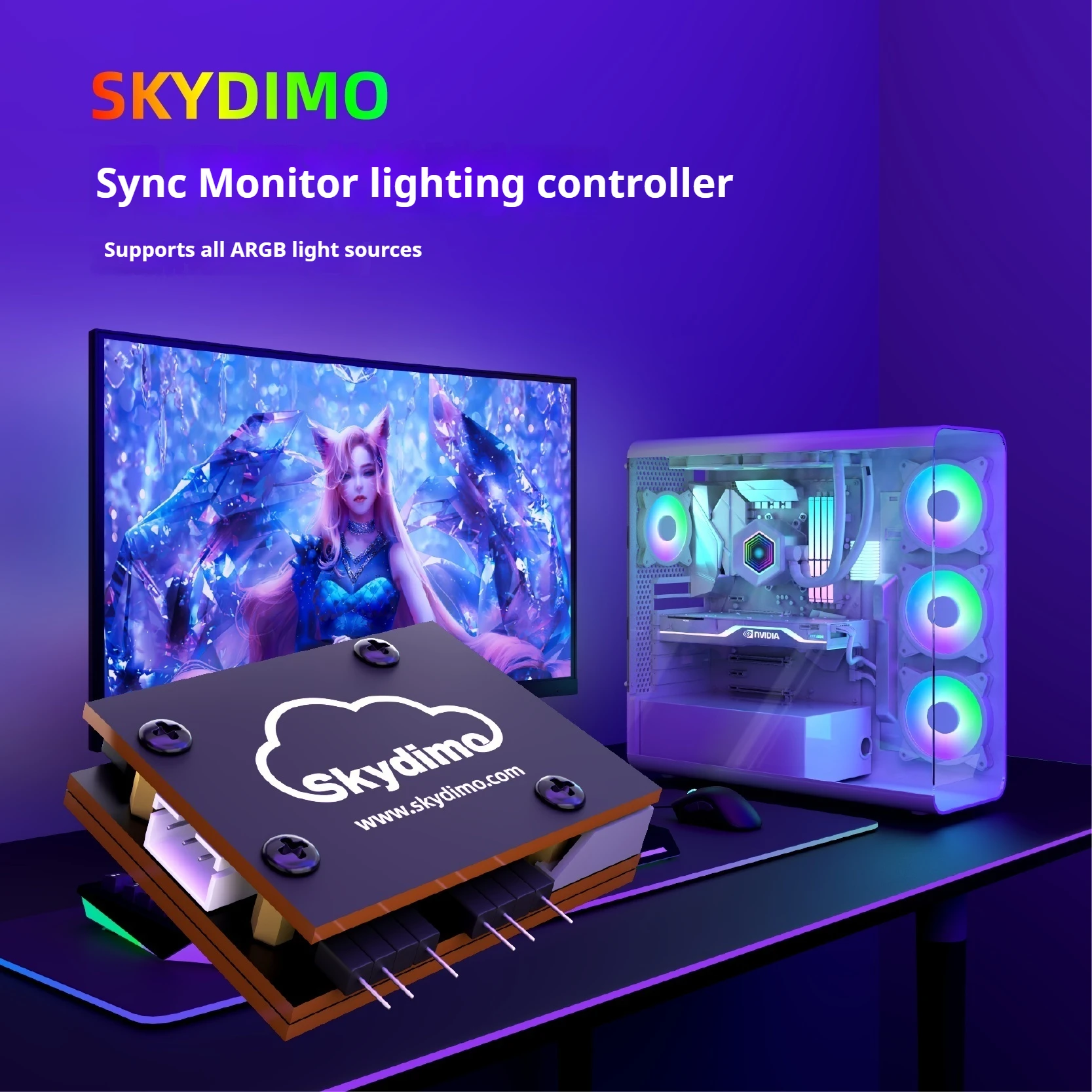 ARGB Controller Hub for PC, Mini Controller Sync with PC Monitor Compatible with 5V Chassis Fans, Light Panels, Radiators
ARGB Controller Hub for PC, Mini Controller Sync with PC Monitor Compatible with 5V Chassis Fans, Light Panels, Radiators