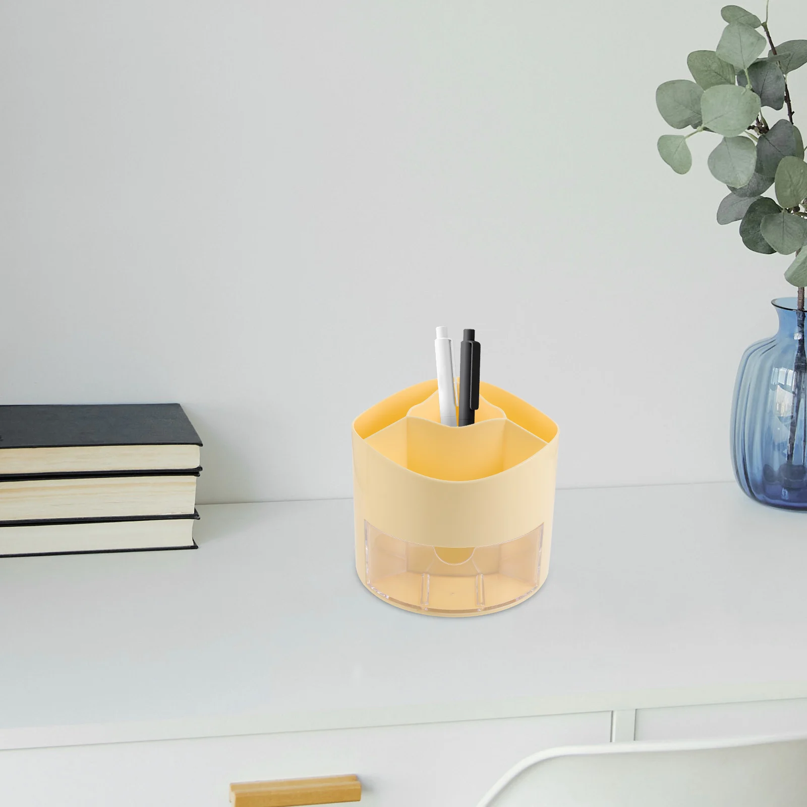 Rotating Pen Holder Transparent Drawer Round Stationery Storage Desk Office Large Capacity White Plastic Pencil Organizer Brush
Rotating Pen Holder Transparent Drawer Round Stationery Storage Desk Office Large Capacity White Plastic Pencil Organizer Brush