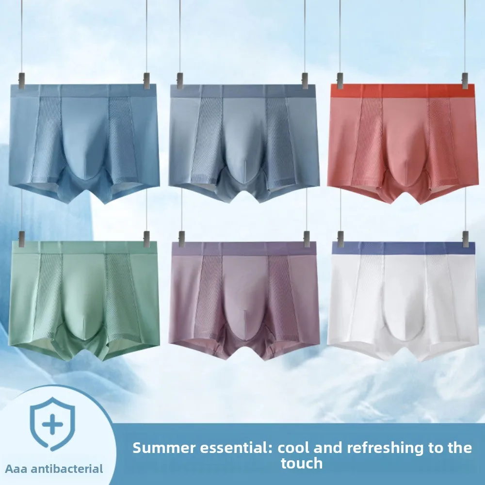 Simple Fashion Thin Men Silk Boxer Briefs Mid Waist Seamless Ice Silk Boxers Underpants Lingerie Underwear for Men Gifts
Simple Fashion Thin Men Silk Boxer Briefs Mid Waist Seamless Ice Silk Boxers Underpants Lingerie Underwear for Men Gifts