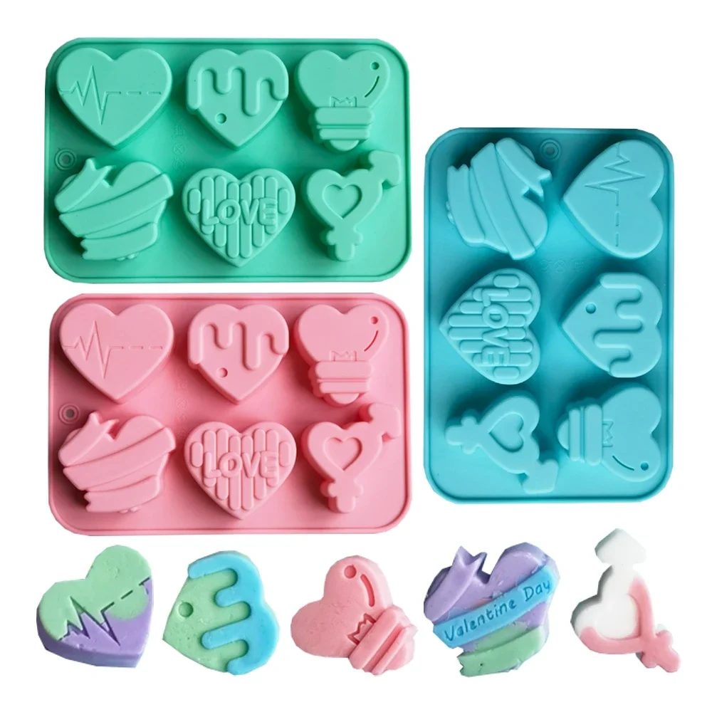 1/2pcs 6 Holes Love Silicone Candy Mold DIY Heart Shaped Candle Soap Mould Chocolate Pudding Jelly Cake Decoration Baking Tool
1/2pcs 6 Holes Love Silicone Candy Mold DIY Heart Shaped Candle Soap Mould Chocolate Pudding Jelly Cake Decoration Baking Tool